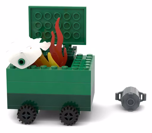 GPT-5.6 Luna's build: Burning green dumpster