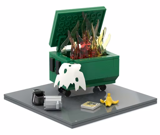 Claude Opus 5.5's build: Burning green dumpster